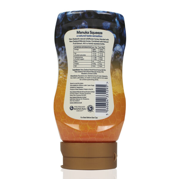 Manuka Honey Squeeze Bottle 40+MGO Blueberry - Image 2
