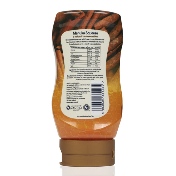 Manuka Honey Squeeze Bottle 40+MGO Cinnamon - Image 2