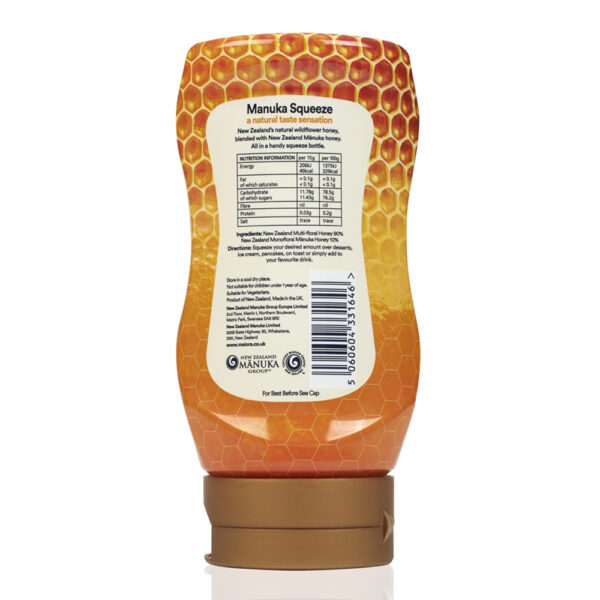 Manuka Honey Squeeze Bottle 40+MGO Honey - Image 2