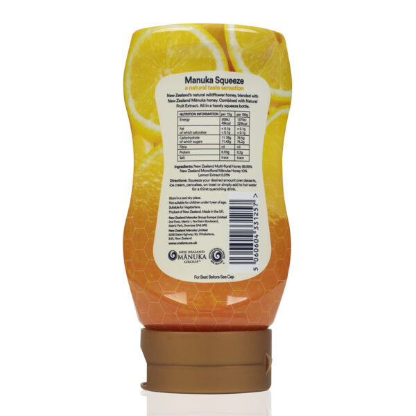 Manuka Honey Squeeze Bottle 40+MGO Lemon - Image 2